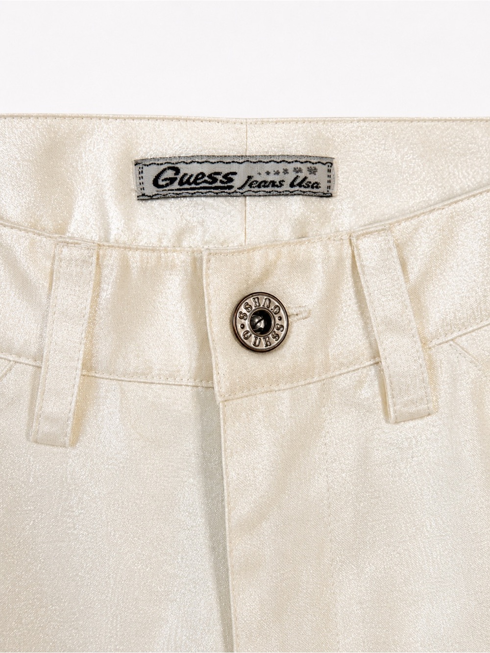 Vintage 1997 GUESS Pearl Shimmer Y2K Straight Leg Pants - Sz 29 - Picture 6 of 16
